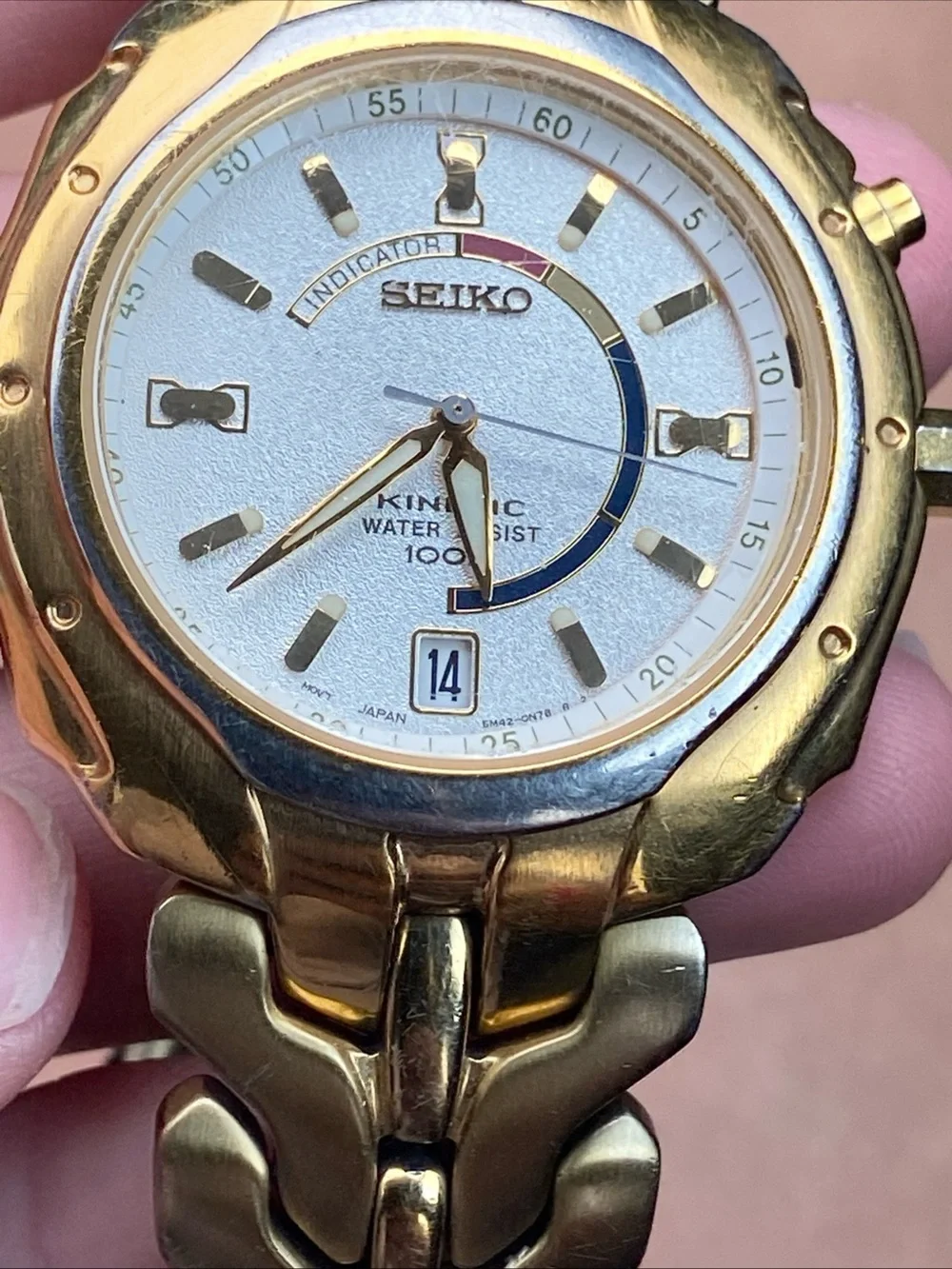 Seiko Kinetic men's watch water resist 100m